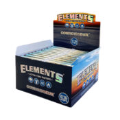 elements connoisseur kingsize slim rolling papers tips 24pcs display 1