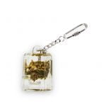 wholesale Real cannabis acrylic transparent keychain cube