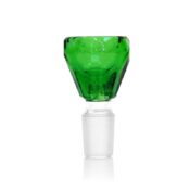 Diamond Shaped Green Glass Bong Bowl 18mm