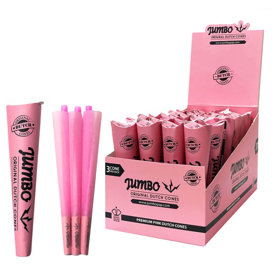 wholesale Jumbo King Size Pink Cones 3 Cones Per Pack