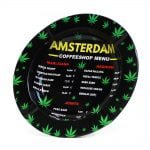 wholesale Amsterdam Coffeeshop Menu Metal Ashtray
