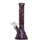 wholesale Mexican Flowers Glass Bong 26cm