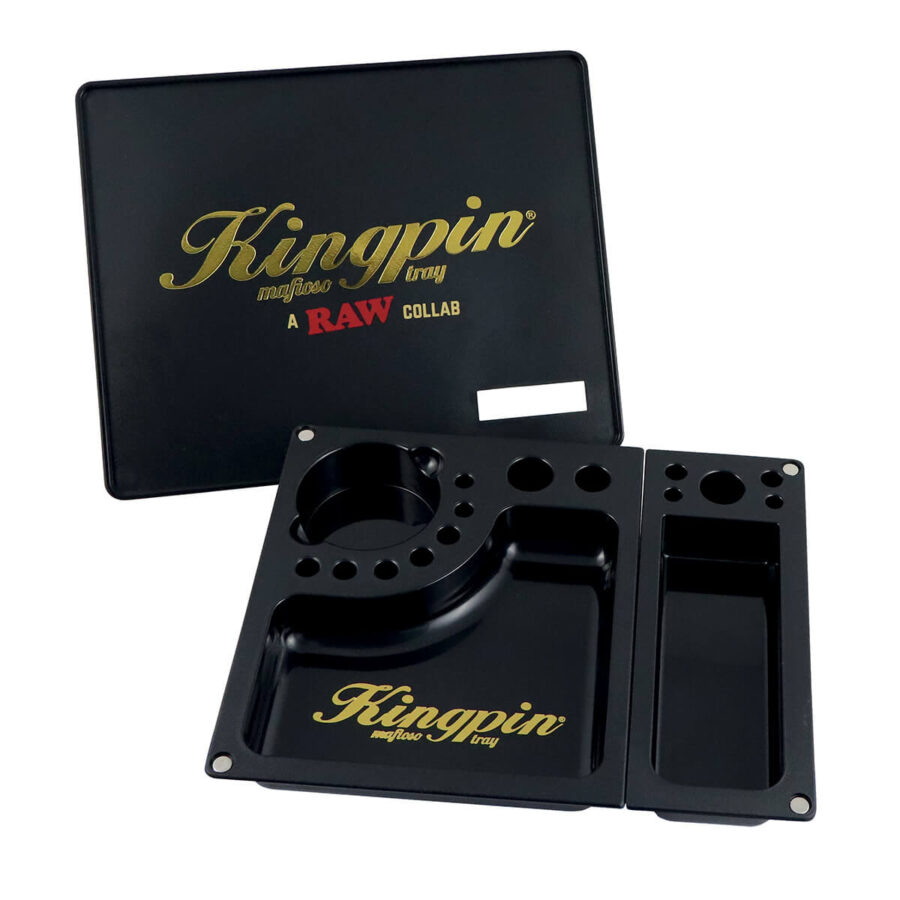 wholesale RAW & Kingpin Mafioso Large Plastic Rolling Tray