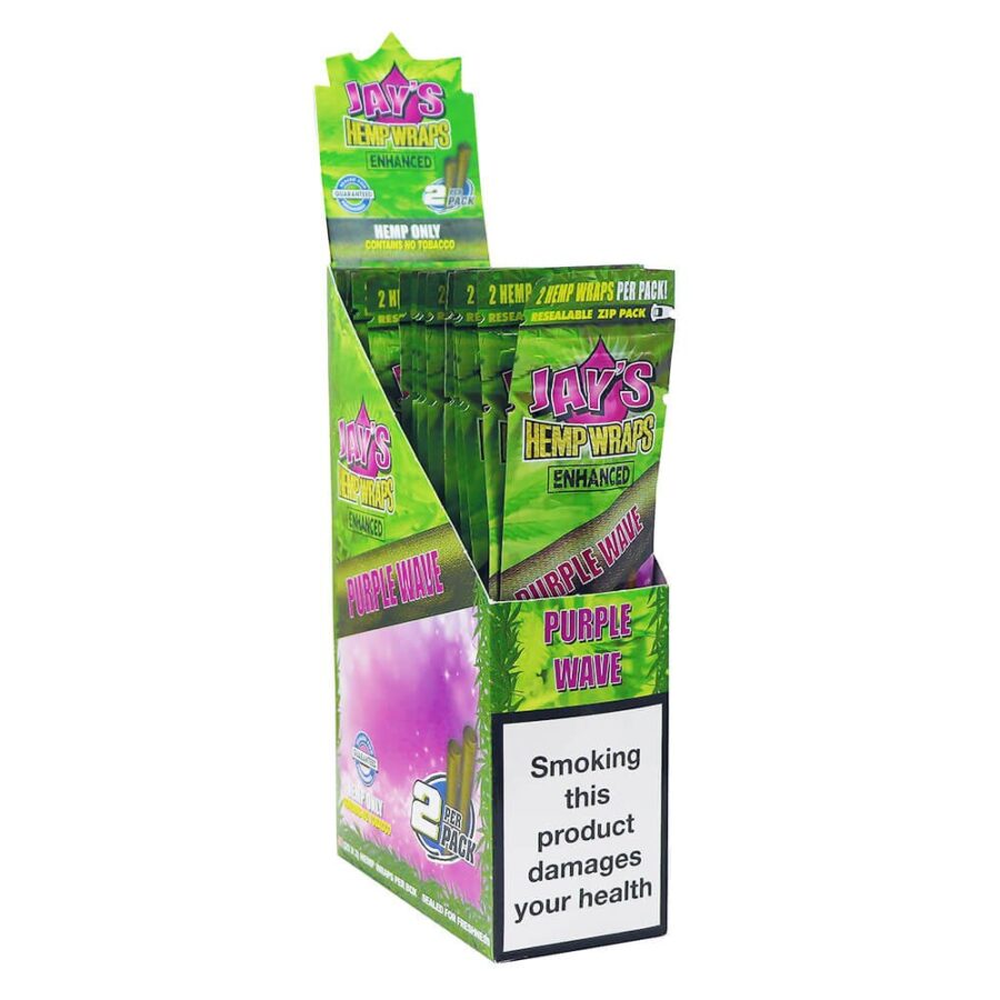 Wholesale Juicy Jay's Hemp Wraps Purple Wave Purple Gelato with Infused Terpenes