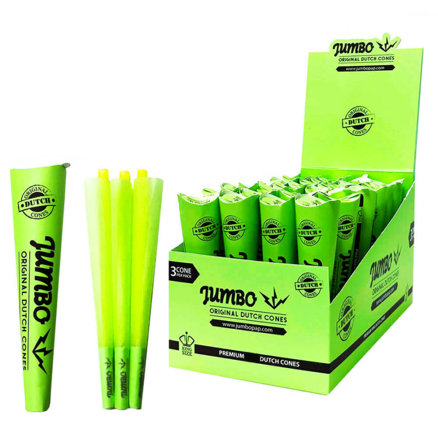 wholesale Jumbo King Size Green Cones 3 Cones Per Pack