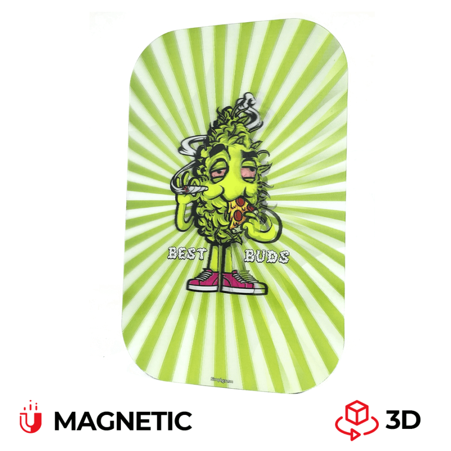 wholesale Best Buds Magnetic 3D Cover for Large Rolling Tray Pizza