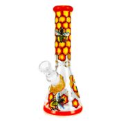 Owl Glass-Silicone Bong Green 16cm