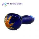 wholesale Blue Glass Pipe Glow in The Dark