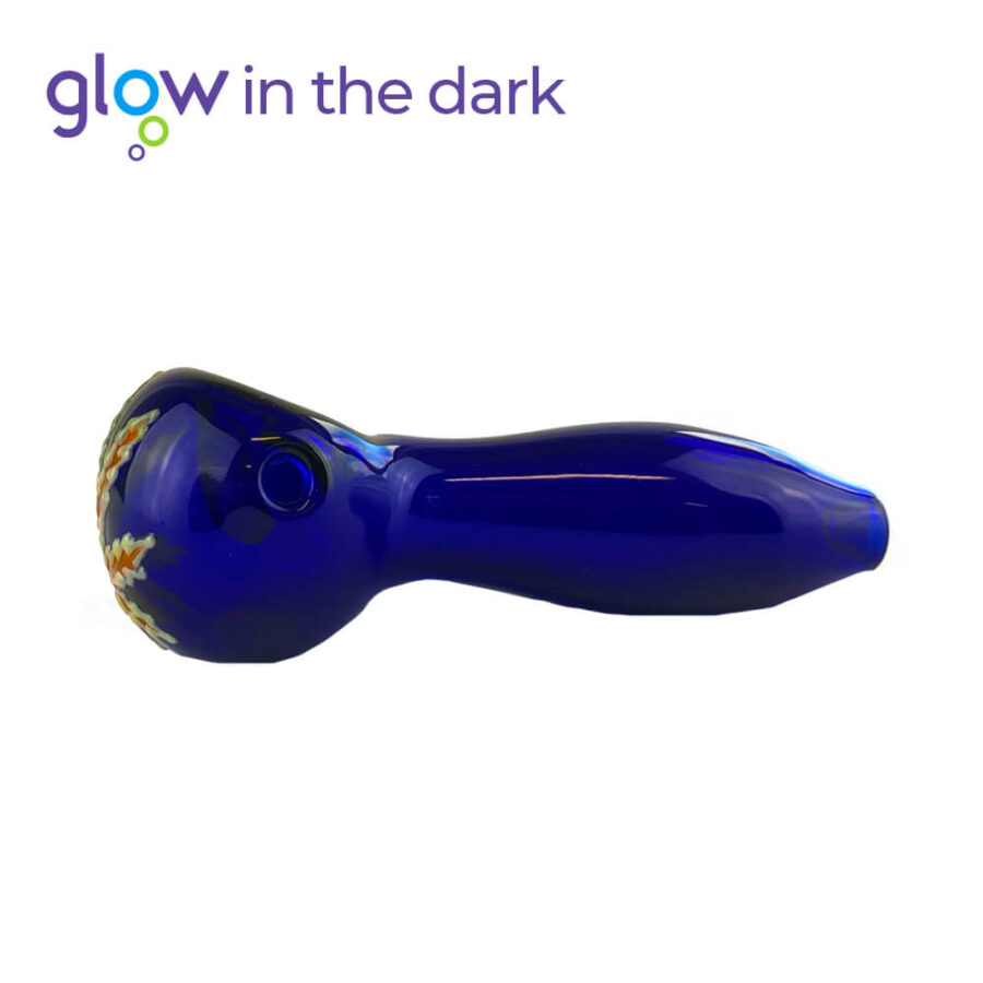 wholesale glass pipe glow blue 3
