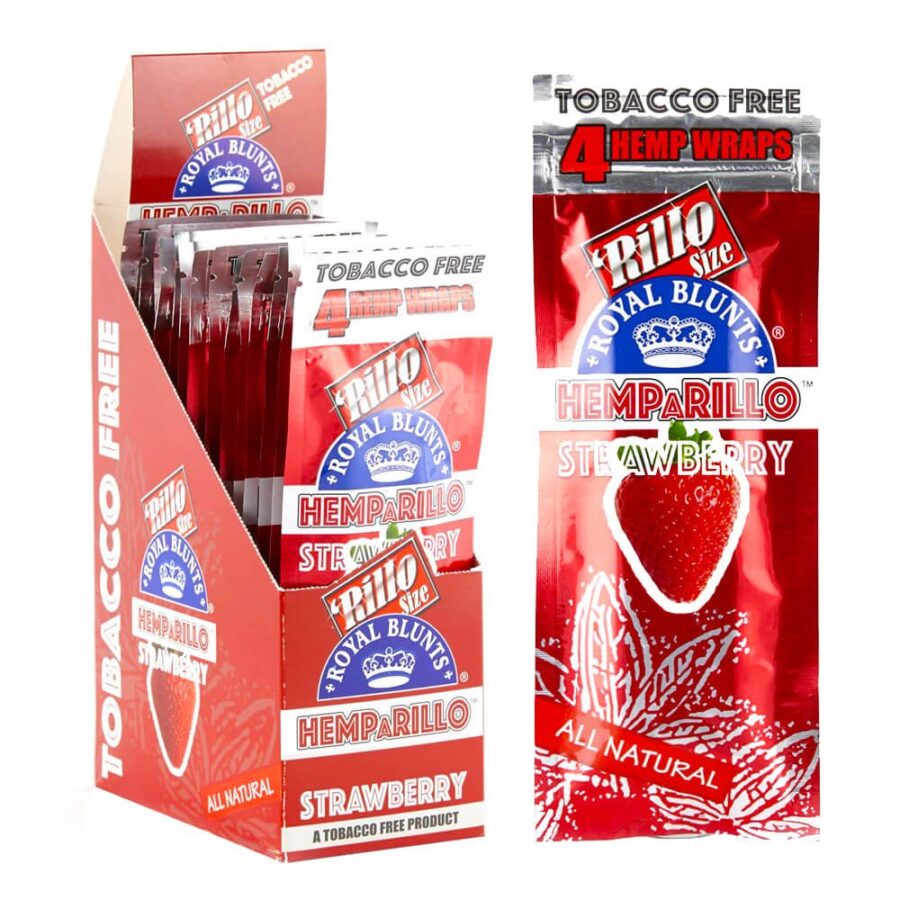 wholesale Hemparillo Hemp Wraps Strawberry x4 Blunts