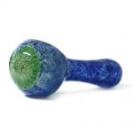 wholesale Abstract cool vortex blue glass pipe 13cm