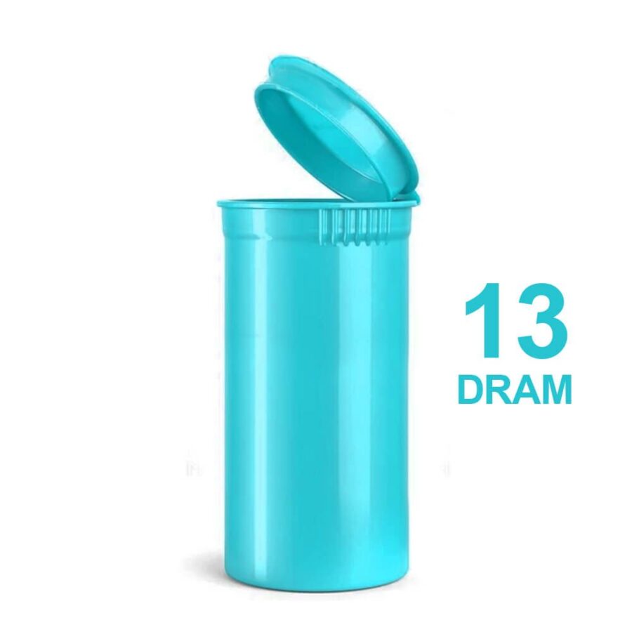 Wholesale Poptop Teal Plastic Container Small 13 Dram