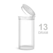 Poptop Transparent Plastic Container Small 13 Dram - 35mm