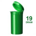 wholesale Poptop Green Plastic Container Medium 19 Dram