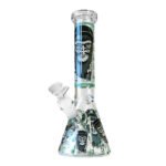 wholesale Glow in the Dark Green Gorilla Triple Thick Glass Bong