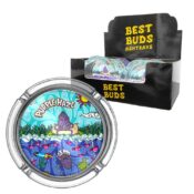Best Buds Small Glass Ashtrays Purple Haze (6pcs/display)
