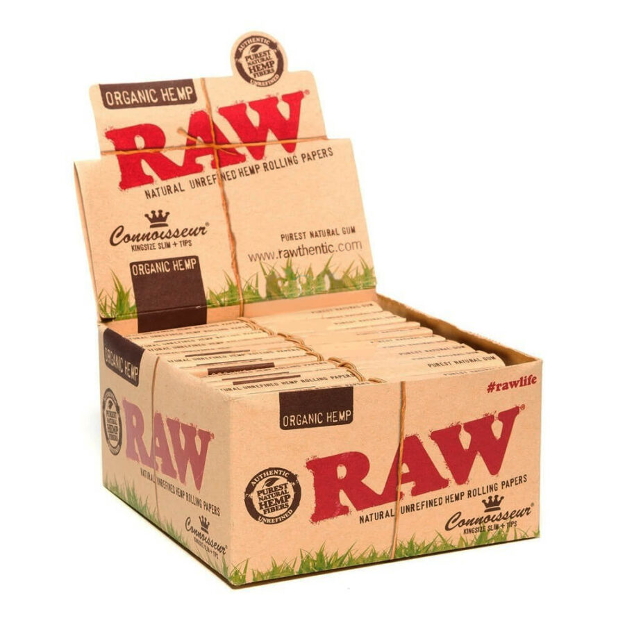 wholesale RAW Connoisseur Organic Hemp Rolling Papers With Tips