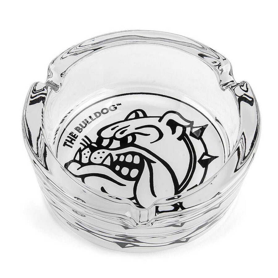 wholesale The Bulldog Original White Glass Ashtray