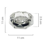 crystal ashtray size