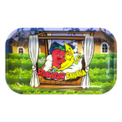 Best Buds Strawberry Banana Metal Rolling Tray Long 16x27cm