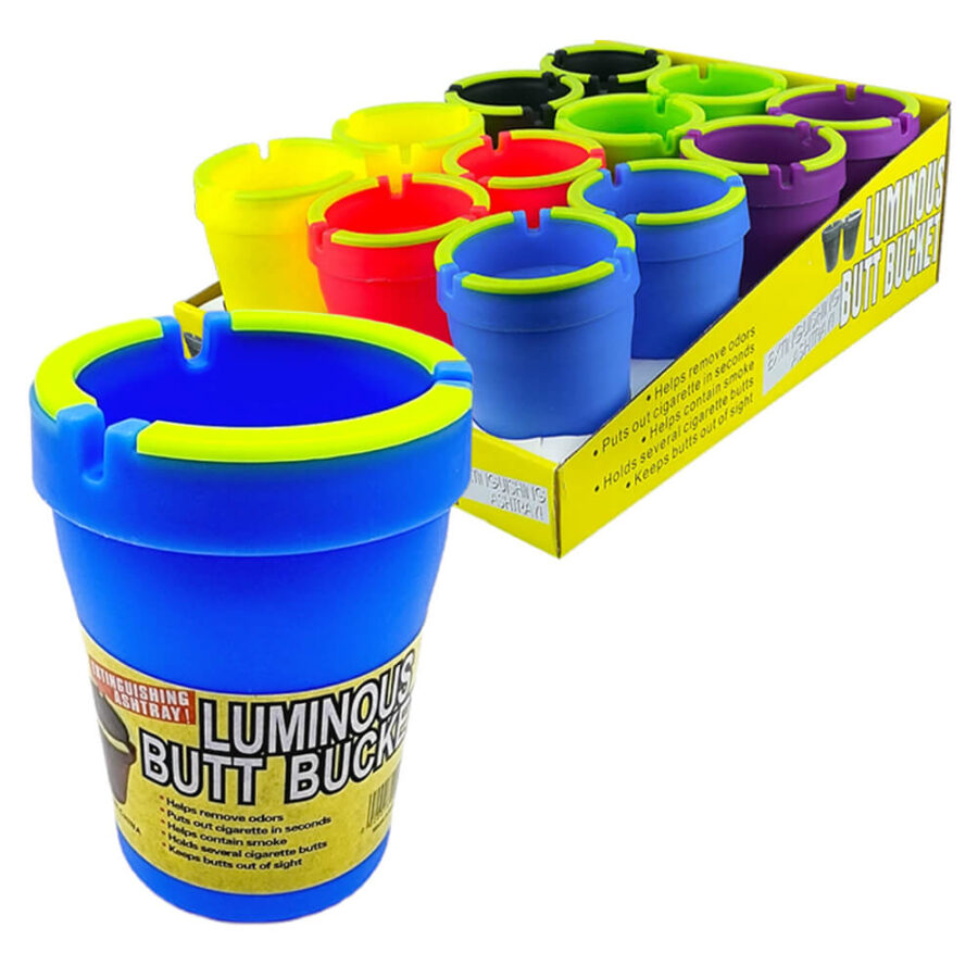 wholesale luminous butt bucket ashtray