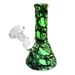 wholesale silicone bong fluo skulls