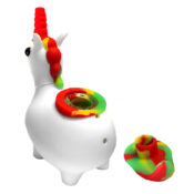 wholesale silicone unicorn pipe white 2