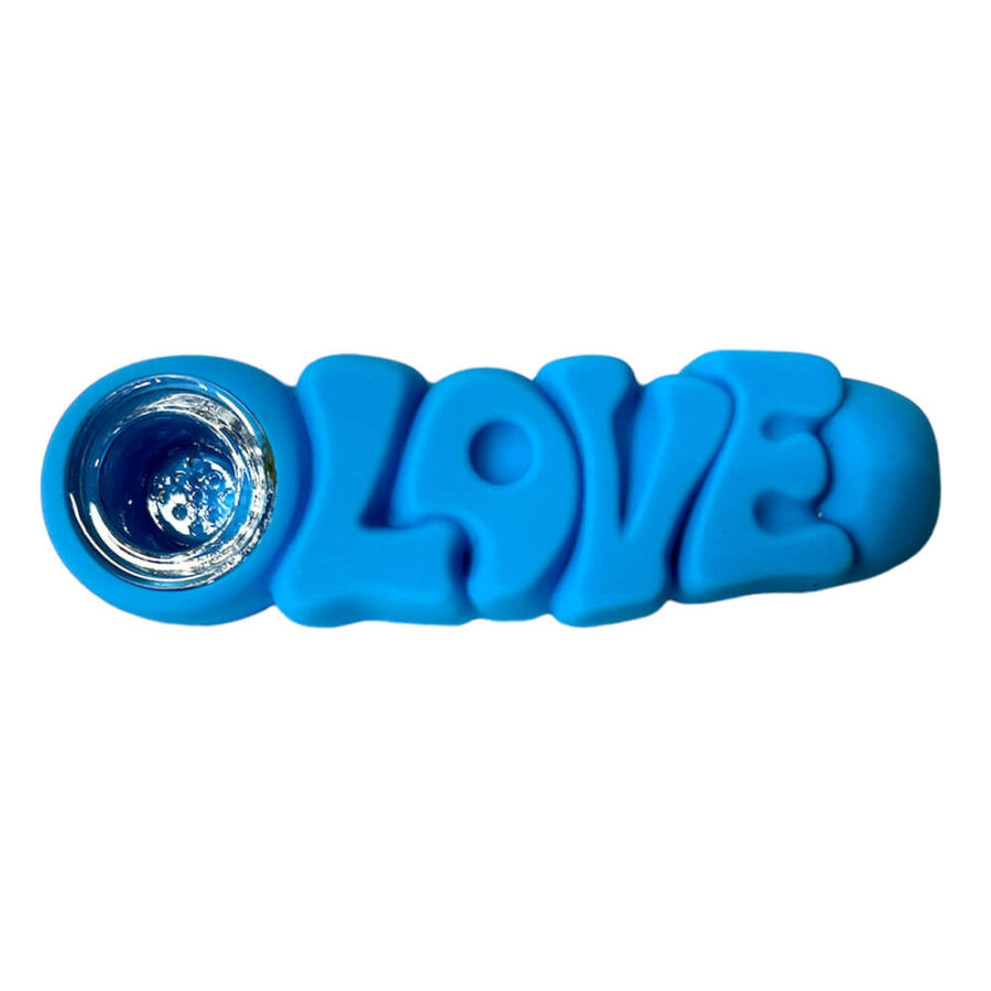 wholesale love silicone pipe blue