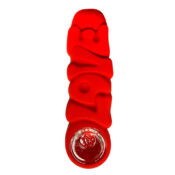 wholesale love silicone pipe red 3