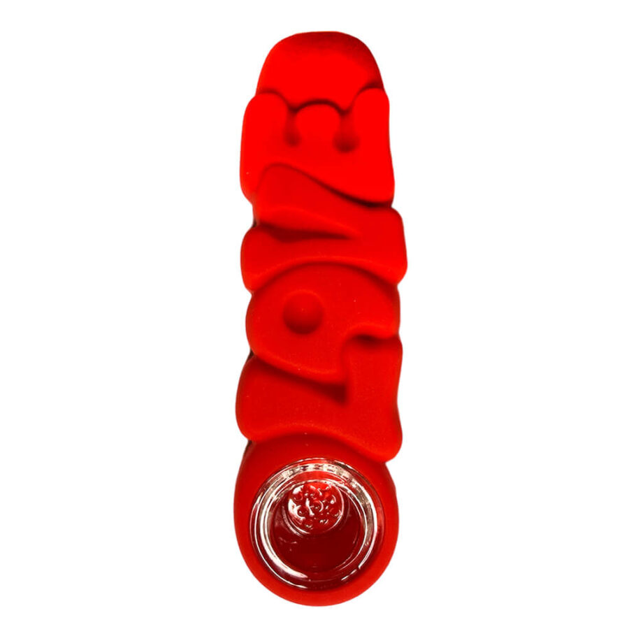 wholesale love silicone pipe red 3