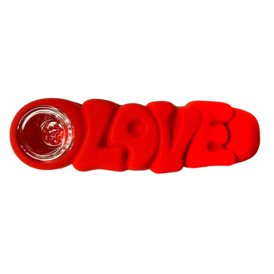 wholesale love silicone pipe red