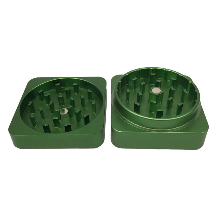 Großhandel Beste Knospen Flach Quadratisch Aluminium Grinder Gras 48mm 2