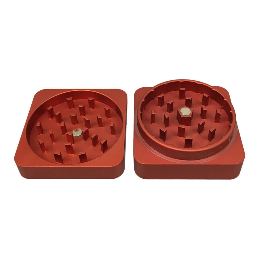 Wholesale Best Buds Flat Square Aluminium Grinder Rust 48mm 1