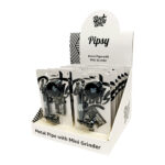 wholesale best buds pipsy black metal pipes with mini grinder
