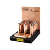 wholesale clipper gold rose metal lighters giftbox 12pcs display 2