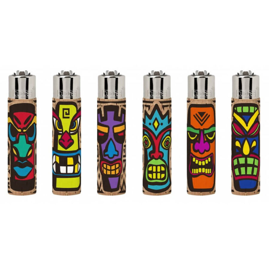 Clipper Cork Lighters Angry Tikis (30pcs/display)