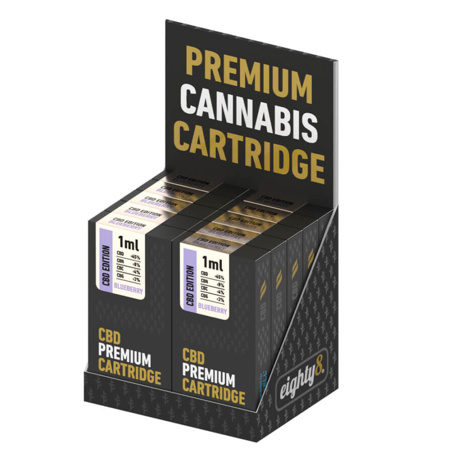 wholesale eighty8 cbd vape blueberry cartridge