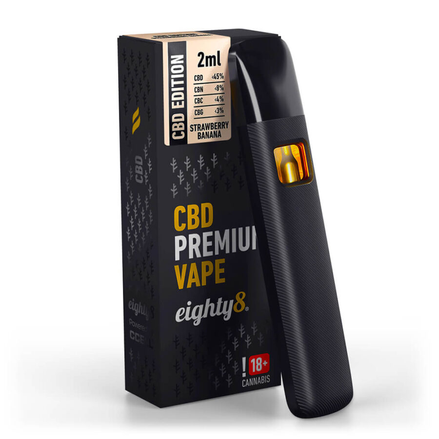 wholesale eighty8 cbd vape strawberry banana 2ml