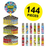 wholesale-clipper-lighters-crazy-farm-free-carousel-144pcs-display
