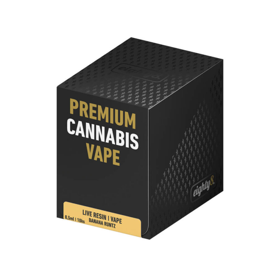 Wholesale Eighty8 Banana Runtz Live Resin CBD Vape 0.5ml (10pcs/display)-2