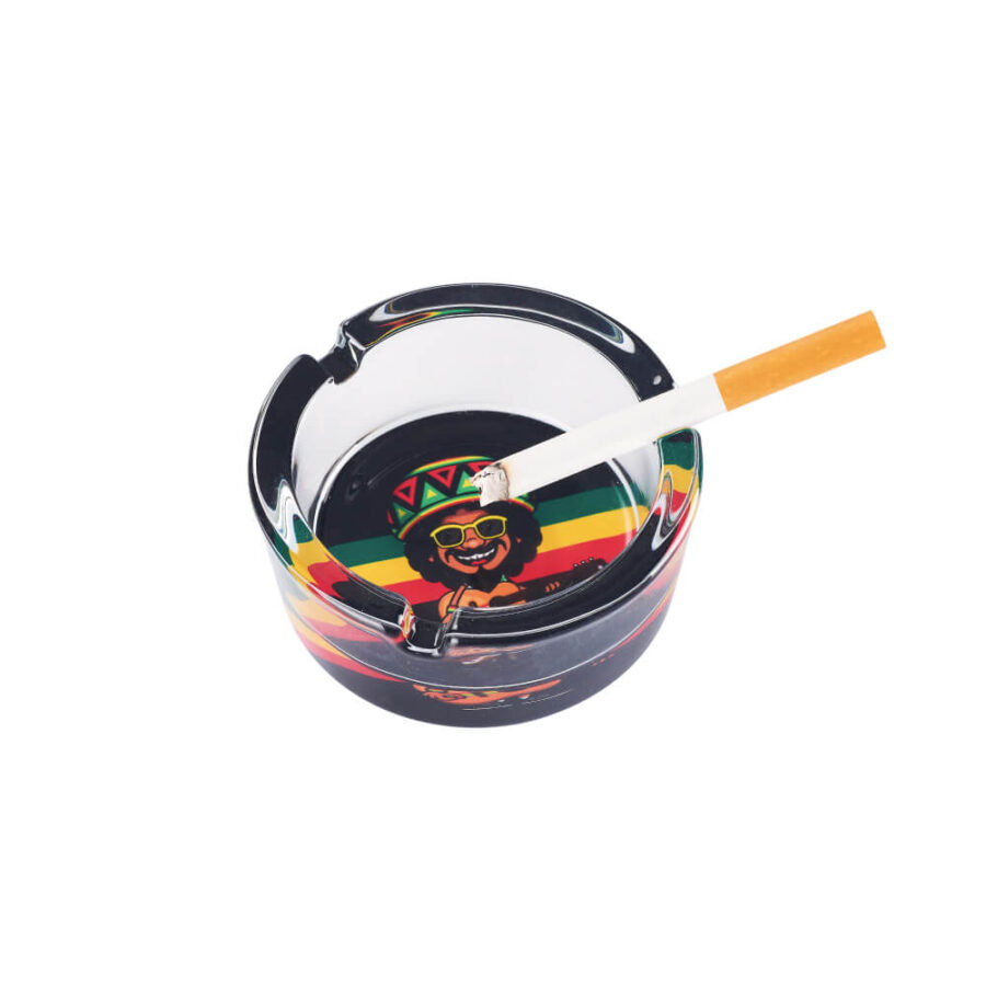 Wholesale Champ High Rasta Life Glass Ashtray (6pcs:display)-8