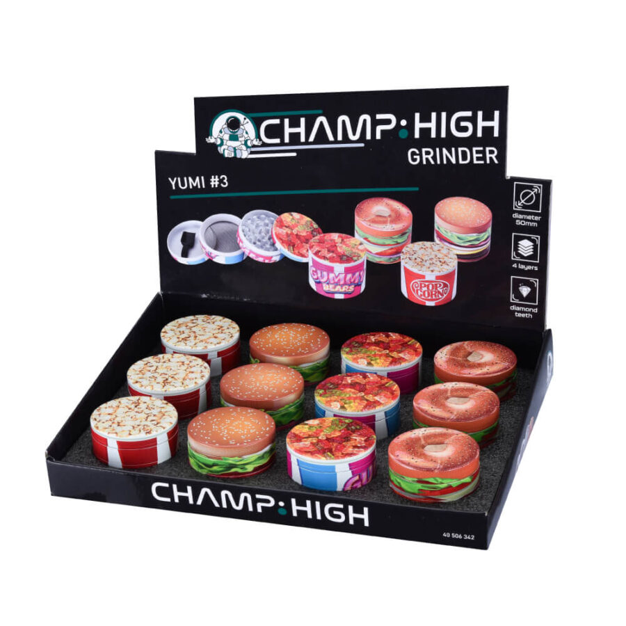 Wholesale Champ High Yumi Grinder #3 (12pcs:display)-1