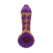 Wholesale Skull Pattern Glass Pipe 10 cm-1