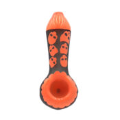 Wholesale Skull Pattern Glass Pipe 10 cm-2