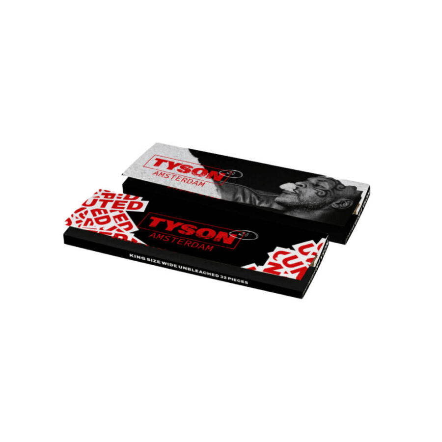 Tyson 2.0 Amsterdam Undisputed King Size Wide Unbleached Rolling Papers (32pcs:display)-Wholesale