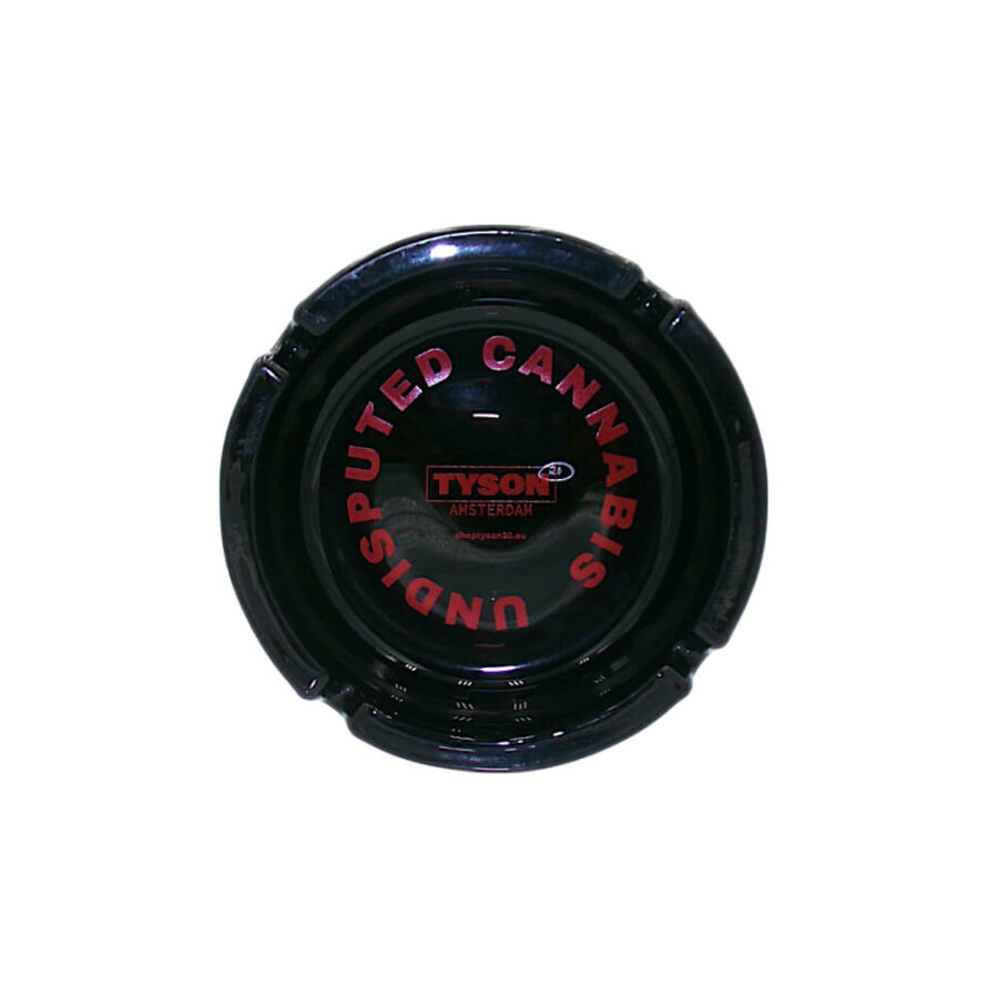 Tyson 2.0 Undisputed Cannabis Glass Ashtray Black-Wholesale - 1