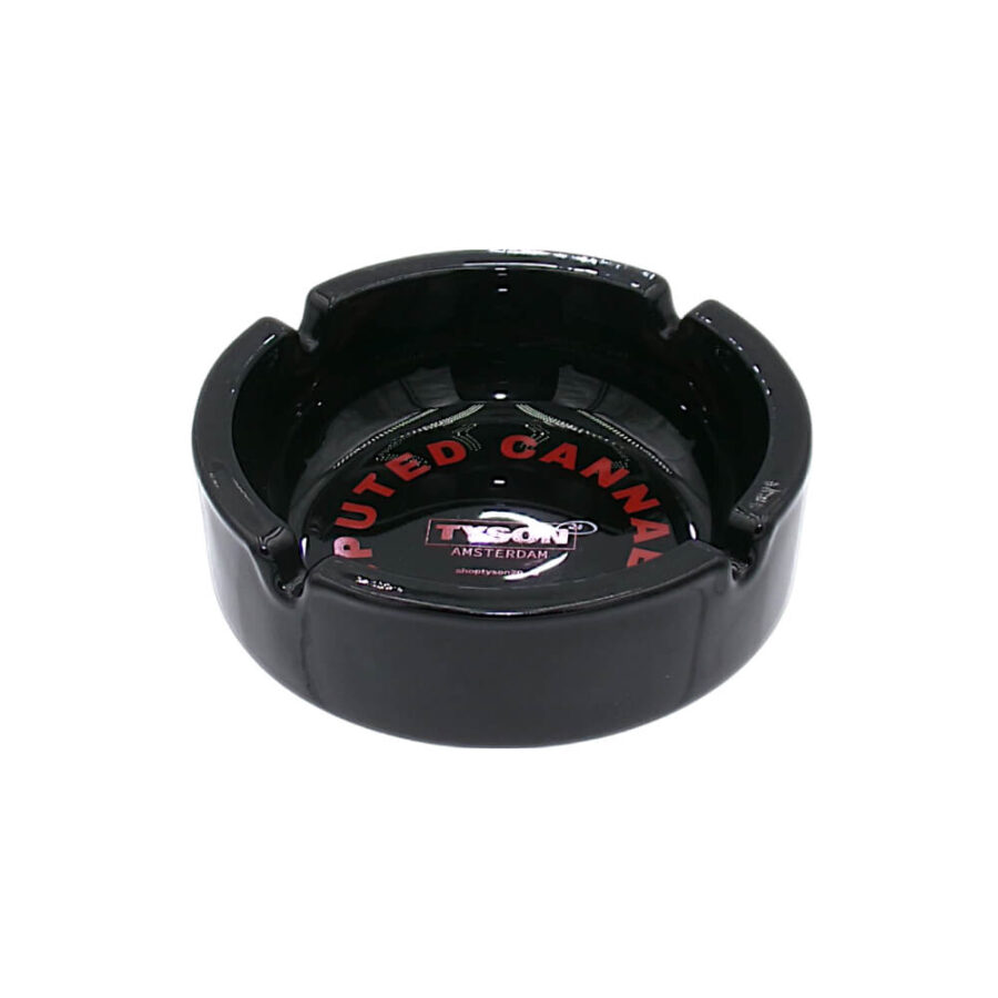 Tyson 2.0 Undisputed Cannabis Glass Ashtray Black-Wholesale - 2