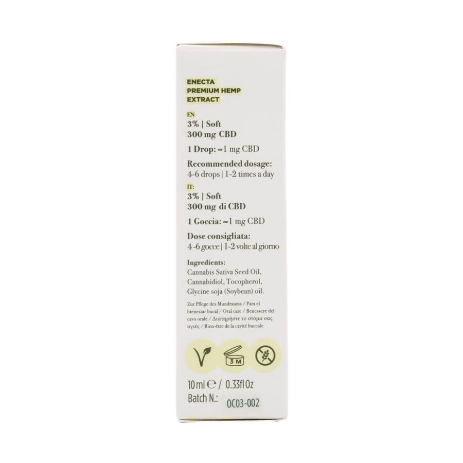 Enecta 3 CBD Oil 300mg 10ml Wholesale 5