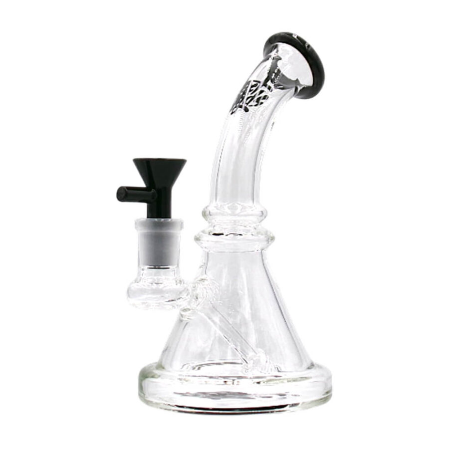 Best Buds Transparent Glass Bongs Curved Beaker 19.5cm-Wholesale-2