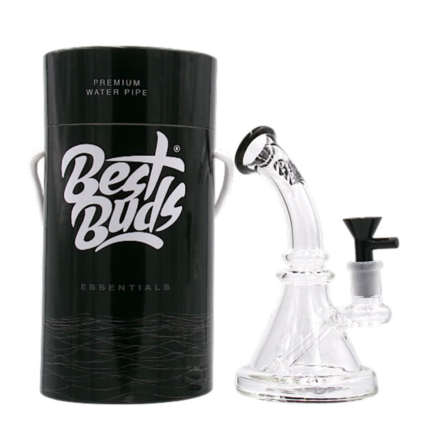 Best Buds Transparent Glass Bongs Curved Beaker 19.5cm-Wholesale-4